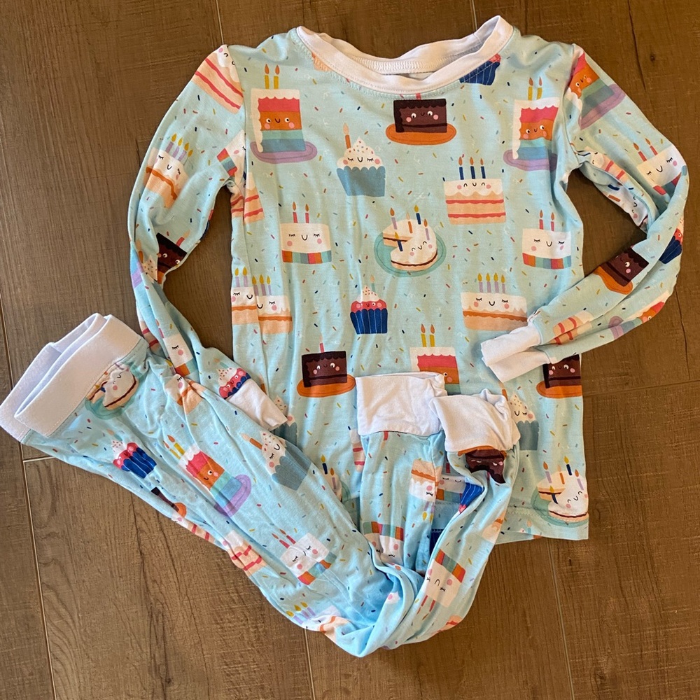Little Sleepies Birthday Cake 2 Piece PJ set | Bamboo | Size 2T